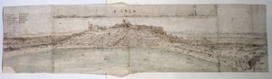 Panoramic View of San Lucar de Barrameda and adjacent countryside from the South West
